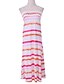 cheap Women&#039;s Skirts-Women&#039;s Print / Striped / Color Block Multi-color Skirts , Beach / Casual / Maxi Maxi   LS