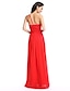 cheap Special Occasion Dresses-A-Line Elegant Prom Formal Evening Dress One Shoulder Sleeveless Floor Length Chiffon with Ruched Side Draping 2020