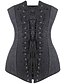 abordables Corsets et lingerie sculptante-Lacet Corset Femme Mosaïque Modal Polyester Nylon Spandex Satin Noir