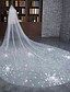 baratos Véus de Noiva-Uma Camada Corte da borda Véus de Noiva Véu Catedral com Renda / Tule / Clássico