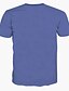 お買い得  メンズカジュアルTシャツ-男性用 Tシャツ 動物 ブルー 半袖 フォーマル 日常 プリント トップの / スポーツ