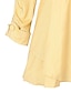 olcso Női felsőruházat-Vintage Állógallér Női Extra méret Ballonkabát-Egyszínű,Fodrozott