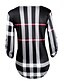 abordables Top femme grande taille-Femme T shirt Tee Plaid Col V Rose Blanche Noir du quotidien Vêtement Tenue Coton / L&#039;hiver