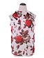 cheap Tank Tops &amp; Camis-Women&#039;s Butterfly Sleeves Tank Top - Floral Ruched Turtleneck / Summer