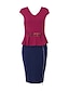 cheap Women&#039;s Dresses-Monta Women&#039;s Vintage/Sexy/Casual/Party V-Neck Short Sleeve Dresses (Cotton Blend)