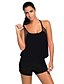 cheap Women&#039;s Swimwear &amp; Bikinis-Women&#039;s Swimwear Tankini Plus Size Swimsuit Racerback Solid Colored Black Fuchsia Halter Neck Bathing Suits Sporty