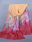 זול צעיפי שיפון צבעוניים שיקיים-מלבן דפוס שיפון כל העונות וינטאג&#039; חמוד יום יומי נשים