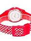 billiga Modeklockor-Modeklocka Armbandsur Quartz Röd Häftig Färgglad Ramtyp Prick Godis Ledigt - Röd