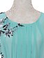 cheap Maxi Dresses-Women&#039;s Swing Dress Sleeveless Pleated Print Summer Sophisticated Holiday Beach Belt Not Included Loose Boho / Beach Yellow Light Blue S M L XL XXL / Maxi / Floral