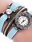 cheap Bracelet Watches-Women&#039;s Bracelet Watch Wrap Bracelet Watch Quartz Quilted PU Leather Black / White / Blue Hot Sale Cool / Analog Ladies Casual Fashion - Blue Pink Light Blue