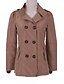 voordelige Damesoverkleding-Dames Trenchcoat Opstaand Lange mouw Wijn / Lichtblauw / Khaki XL / XXL / XXXL