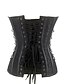 abordables Vêtements de nuit et de détente pour femmes-Gaine Crochet Corsets Trachtenmieder Corset Femme Halloween Costume de l&#039;Oktoberfest Noir Marron Grande Taille Rustique Bavarois Capitale Spandex S M / Coton / Corset Overbust / Sexy