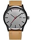 preiswerte Klassische Uhren-Herrn Armbanduhr Kleideruhr Modeuhr Sportuhr Quartz Japanischer Quartz Kalender Leder Band Luxus Retro Freizeit Cool Schwarz Braun