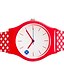 זול שעונים אופנתיים-שעוני אופנה שעון יד קווארץ אדום מגניב צבעוני אנלוגי נקודה ממתק יום יומי - אדום