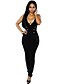 cheap Women&#039;s Jumpsuits-Women&#039;s Jumpsuit Solid Colored V Neck Daily Going out Slim Sleeveless White Black S M L Fall