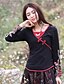 cheap Women&#039;s Blouses &amp; Shirts-Women&#039;s Going out Chinoiserie Cotton T-shirt - Embroidered V Neck / Spring / Fall