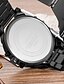 ieftine Ceasuri Oțel Inoxidabil-CAGARNY Bărbați Ceas La Modă Ceas de Mână Quartz Oțel inoxidabil Negru / Alb Zone Duale de Timp  Cool Analog Lux Vintage - Negru Galben Albastru