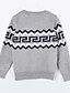 cheap Sweaters &amp; Cardigans-Casual / Daily Geometric Cotton Sweater &amp; Cardigan Gray