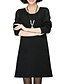 cheap Women&#039;s Dresses-Women&#039;s Plus Size Street chic A Line Loose Dress - Patchwork, Cut Out