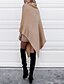 voordelige Damestruien-Dames Informeel Street chic Cut Out Effen Cloak / Capes Katoen Lange mouw Vleermuismouw Lang Trui Cardigans Coltrui Herfst Winter Khaki Grijs