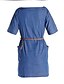 cheap Plus Size Dresses-Women&#039;s Plus Size Daily Weekend Street chic Denim Dress - Solid Colored Blue Spring Blue S M L XL