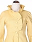 abordables Ropa de abrigo de mujer-Mujer Vintage Tallas Grandes Gabardina Escote Chino-Un Color Volante
