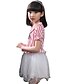 cheap Dresses-Girls&#039; Ruffle / Bow / Stripes Going out Striped Short Sleeves Dress / Cotton
