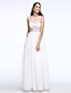 cheap Wedding Dresses-Wedding Dresses Floor Length A-Line Sleeveless Illusion Neck Tulle With Bowknot 2023 Bridal Gowns