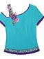 billige Bluser og trøjer til kvinder-Skulderfri Dame - Farveblok Blomst Vintage I-byen-tøj T-shirt