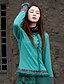 billige Bluser og trøjer til kvinder-Langærmet Rund hals Medium Damer Paisley Forår Efterår Vintage I-byen-tøj Skjorte,Bomuld Polyester Spandex