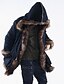 cheap Men&#039;s Jackets &amp; Coats-Men&#039;s Coat Winter Long Coat Jacket Long Sleeve Patchwork Black / Faux Fur / Plus Size