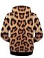 preiswerte Herren-Hoodies und -Sweatshirts-Herrn Aktiv Langarm Rundhalsausschnitt Hoodie-Jacke Leopard / 3D-Druck / Herbst / Winter