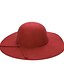 billige Hatter til kvinner-Dame Vintage Bøttehatt / Fedora Ensfarget Ull