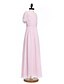 cheap Junior Bridesmaid Dresses-A-Line One Shoulder Floor Length Chiffon Junior Bridesmaid Dress with Sash / Ribbon / Criss Cross / Ruched / Natural