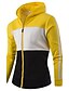 cheap Men&#039;s Hoodies &amp; Sweatshirts-Men&#039;s Hoodie Jacket Color Block Stand Active Sports - Long Sleeve Black Yellow Red Light Green Blue M L XL XXL XXXL XXXXL / Spring / Winter