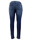 baratos Calças de mulher-Mulheres Algodão Jeans Calças - Sólido Azul M / Bandagem