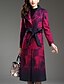 cheap Women&#039;s Coats &amp; Trench Coats-Women&#039;s Coat Daily Work Fall Winter Maxi Coat Regular Fit Vintage Jacket Long Sleeve Plaid Purple / Plus Size