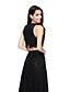 cheap Bridesmaid Dresses-A-Line / Two Piece Jewel Neck Floor Length All Over Lace Bridesmaid Dress with Buttons / Split Front by LAN TING BRIDE®