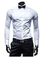 cheap Men&#039;s Shirts-Men&#039;s Solid Colored Bow Shirt - Cotton Casual Daily White / Black / Summer / Fall / Stand / Long Sleeve