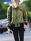 Χαμηλού Κόστους Γυναικεία Σακάκια-Γυναικεία Εξόδου Bomber Jacket Πράσινο Χακί L / XL / XXL