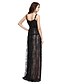 Χαμηλού Κόστους Φορέματα ειδικών περιστάσεων-Ίσια Γραμμή Scoop Neck Μακρύ Δαντέλα Φόρεμα με Πλισέ με TS Couture®