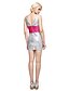 cheap Cocktail Dresses-Sheath / Column Sparkle &amp; Shine Holiday Homecoming Cocktail Party Dress V Neck Sleeveless Short / Mini Sequined with Sash / Ribbon Side Draping Flower 2020