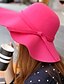 billige Hatter til kvinner-Dame Vintage Bøttehatt Ensfarget Ull Svart Kamel Fuksia