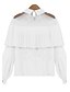 voordelige Damesblouses en -shirts-Dames Effen Blouse Street chic Dagelijks Overhemdkraag Wit / Zwart