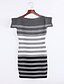 cheap Women&#039;s Dresses-Women&#039;s White Black Dress Street chic Summer Casual / Daily Bodycon Striped Boat Neck / Cotton