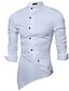 cheap Men&#039;s Tuxedo Shirts-Men&#039;s Shirt Prom Shirt Solid Colored Standing Collar White Navy Blue Red Long Sleeve Daily Weekend Basic Slim Tops