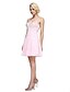 cheap Cocktail Dresses-A-Line Fit &amp; Flare Homecoming Cocktail Party Prom Dress Sweetheart Neckline Sleeveless Short / Mini Chiffon with Crystals Beading 2020
