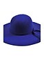 levne Dámské klobouky-Dámské Vintage Bucket klobouček-Jednobarevné Vlna Černá Velbloudí Fuchsiová