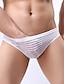 cheap Men&#039;s Exotic Underwear-Men&#039;s Briefs 1 PC Underwear Basic Striped Nylon Low Waist Normal Sexy White Black Rosy Pink S M L