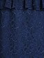 abordables Robes pour mère de la mariée-Fourreau / Colonne Robe de Mère de Mariée  Inspiré du vintage Bijoux Mi-long Dentelle Demi Manches Non avec Dentelle 2023